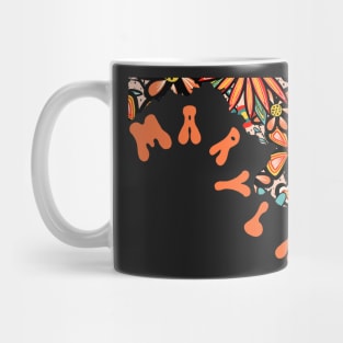 Maryland State Design | Artist Designed Illustration Featuring Maryland State Outline Filled With Retro Flowers with Retro Hand-Lettering Mug